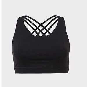 Black Strappy Sports Bra